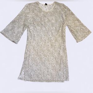 VLD White Lace Dress - Tagged XL (Fits Like Small)